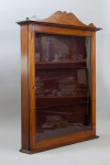 Mahogany Display Wall Cabinet With Collection Of 33 Golf Balls