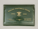 Welsh Rugby Union Ticket, Wallet, 1904 -1905 In Green Leather.