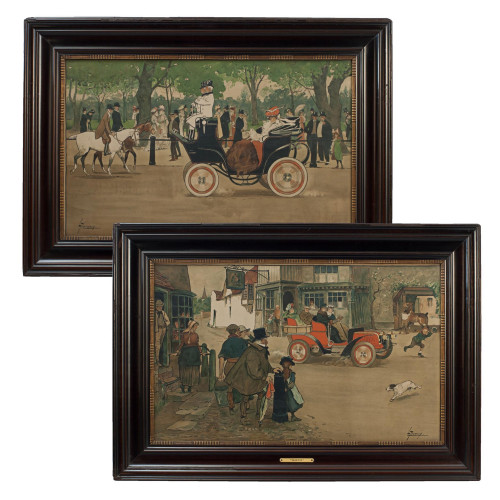 Pair Of Motoring Prints By Thackerey