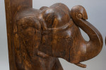 A Pair Of Large Elephant Bookends.