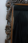Antique Carved Oak Wall Mirror