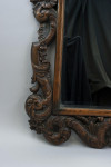 Antique Carved Oak Wall Mirror