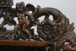 Antique Carved Oak Wall Mirror