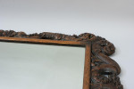 Antique Carved Oak Wall Mirror