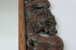 Antique Carved Oak Wall Mirror