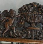 Antique Carved Oak Wall Mirror