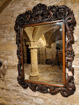 Antique Carved Oak Wall Mirror