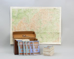 Set Of 37 Bartholomew's Road Maps In Leather Case