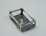 Antique Silver Matchbox Holder With Golfer.