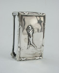 Antique Silver Matchbox Holder With Golfer.