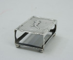 Antique Silver Matchbox Holder With Golfer.