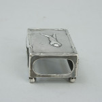 Antique Silver Matchbox Holder With Golfer.