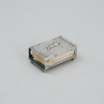 Antique Silver Matchbox Holder With Golfer.
