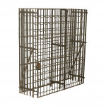 Antique Steel Wine Rack With Lockable Doors