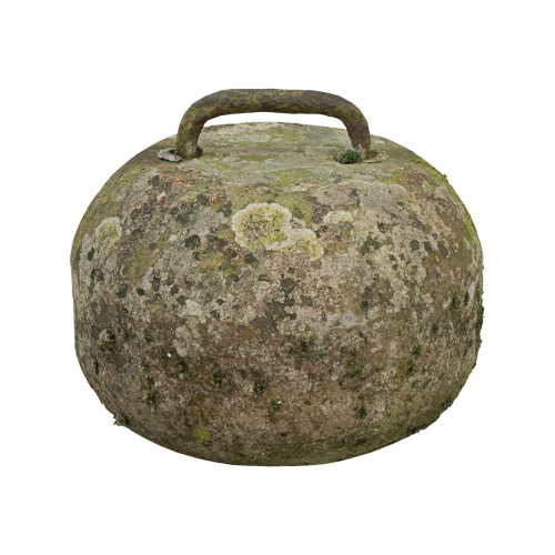 Early Single-soled Curling Stone With Hoop Handle