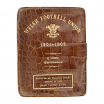 Welsh Rugby Union Ticket, Wallet, 1901 -1902 In Brown Leather