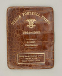 Welsh Rugby Union Ticket, Wallet, 1901 -1902 In Brown Leather