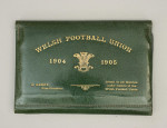 Welsh Rugby Union Ticket, Wallet, 1904 -1905 In Green Leather