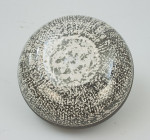 A Ceramic Curling Stone Shape Tobacco Jar Biscuit Barrel