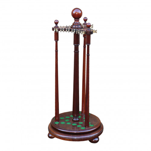 Revolving Mahogany Snooker, Billiard or Pool Cue Rack