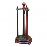 Revolving Mahogany Snooker, Billiard or Pool Cue Rack