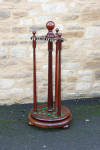 Revolving Mahogany Snooker, Billiard or Pool Cue Rack
