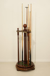 Revolving Mahogany Snooker, Billiard or Pool Cue Rack