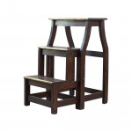 Antique Oak Library Steps