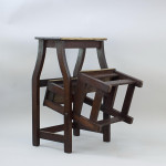 Antique Oak Library Steps