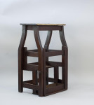 Antique Oak Library Steps