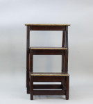 Antique Oak Library Steps