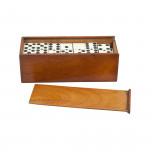 Boxed Set Of Vintage Dominoes In Mahogany Box.