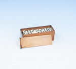 Boxed Set Of Vintage Dominoes In Mahogany Box.