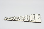 Boxed Set Of Vintage Dominoes In Mahogany Box.
