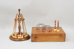 Antique Table Croquet Set On Stand