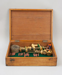Antique Table Croquet Set On Stand