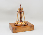 Antique Table Croquet Set On Stand