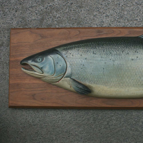 Carved Salmon Fish Trophy