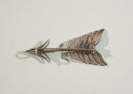 Silver Filigree Arrow Brooch