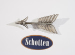 Silver Filigree Arrow Brooch