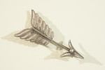 Silver Filigree Arrow Brooch