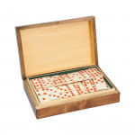 Boxed Set Of Vintage Dominoes In Mahogany Box.