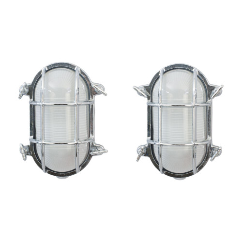 Pair Of Chrome Bulkhead Lights
