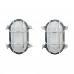 Pair Of Chrome Bulkhead Lights