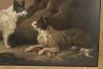 Oil On Board, Two Dogs After G. Moreland