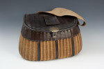 Early Cane And Leather Fishing Creel
