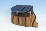 Early Cane And Leather Fishing Creel