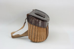 Early Cane And Leather Fishing Creel