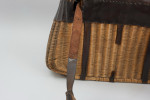 Early Cane And Leather Fishing Creel