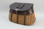 Early Cane And Leather Fishing Creel